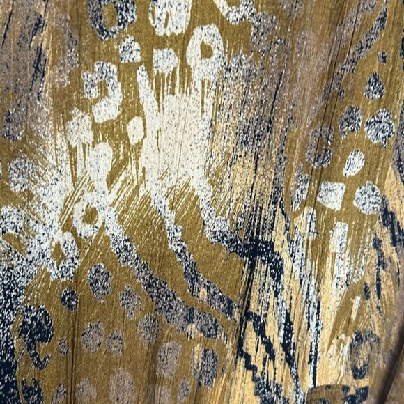 🐆 VTG 80s RABBIT RABBIT RABBIT DESIGNS ANIMAL CHEETAH PRINT DRAPE FRONT DRESS - Picture 9 of 12